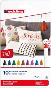 Набір маркерів для текстилю edding Textile Classic 4600, 1 мм, 10 шт, асорті