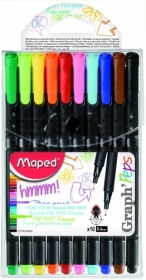 Набір лайнерів Maped GRAPH PEPS 0.4мм, асорті, 10шт