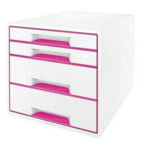 Короб настільний WOW CUBE, 4 ящики, рожевий