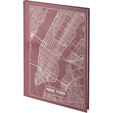 Книга записная Axent Maps New York А4, 96 листов, клетка, розово-коричневая - №3