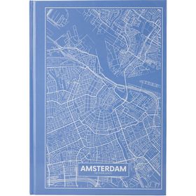 Книга записная Axent Maps Amsterdam А4, 96 листов, клетка, голубая