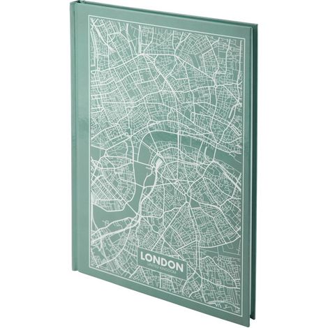 Книга записная Axent Maps London А4, 96 листов, клетка, бирюзовая - №3