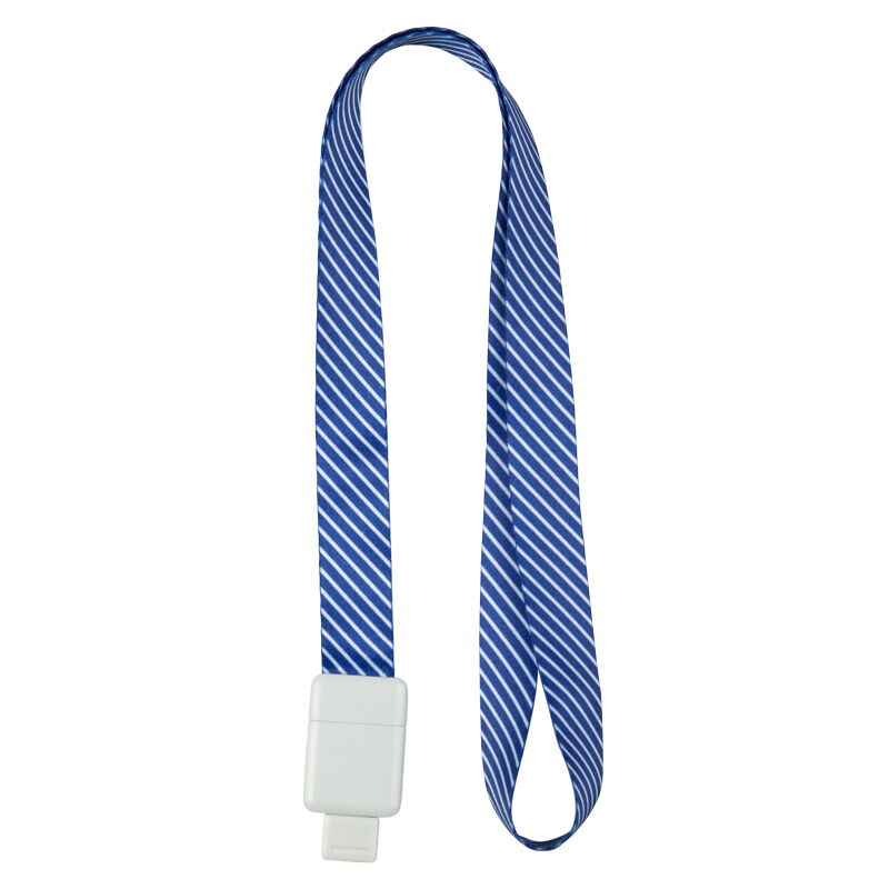 Шнурок для бейджа с ретрактором Axent Office 4560, 20 шт, синяя полоска