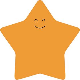 Папір для нотаток Axent Star 70х70 мм, 50 листів, з клейким шаром, помаранчева