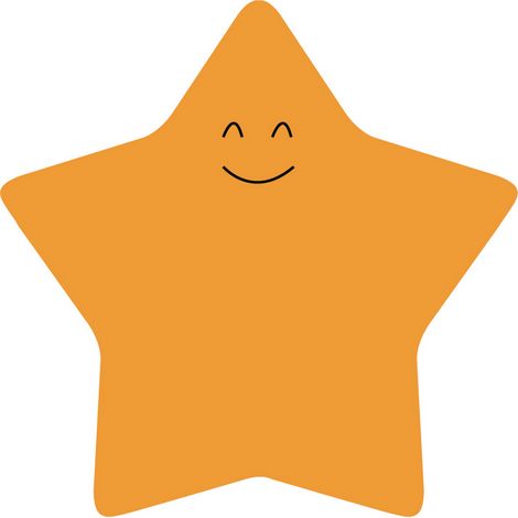 Бумага для заметок Axent Star 70х70 мм, 50 листов, с клейким слоем, оранжевая - №1