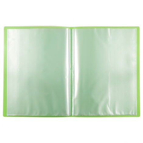 Папка с 20 файлами с карманом Axent А4, прозрачная зеленая - №2