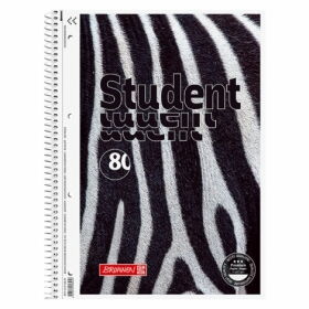 Коледж-блок А4 Premium, кліт., 80 арк., Zebra
