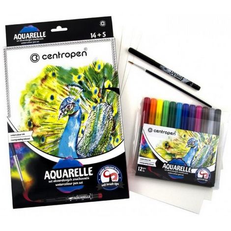 Набор для творчества Centropen Aquarelle 9383, 19 предметов - №1