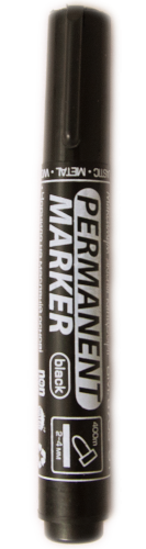 Маркер перманентный Buromax JOBMAX, 2-4 мм, черный - №1