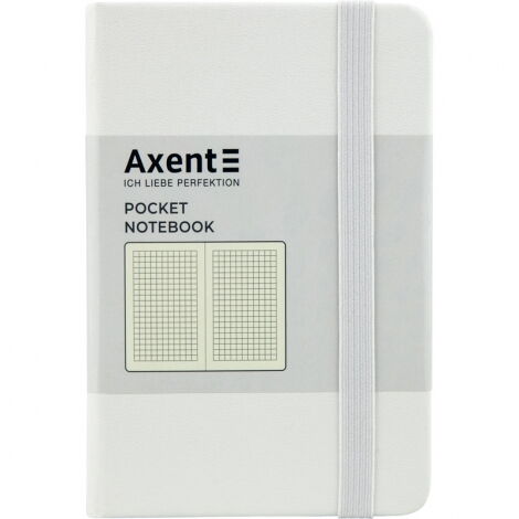Книга записная Axent Partner  9.5х14 см, 96 листов, клетка, белая - №1