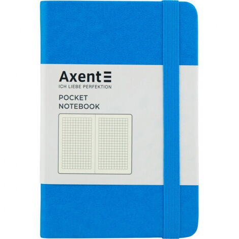 Книга записная Axent Partner  9.5х14 см, 96 листов, клетка, голубая - №1