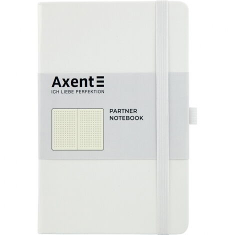 Книга записная Axent Partner 12.5х19.5 см, 96 листов, точка, белая - №1