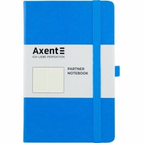 Книга записная Axent Partner 12.5х19.5 см, 96 листов, точка, голубая