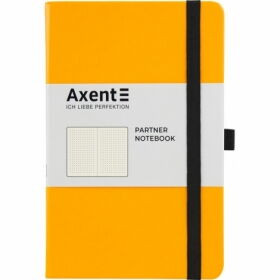 Книга записная Axent Partner 12.5х19.5 см, 96 листов, точка, желтая