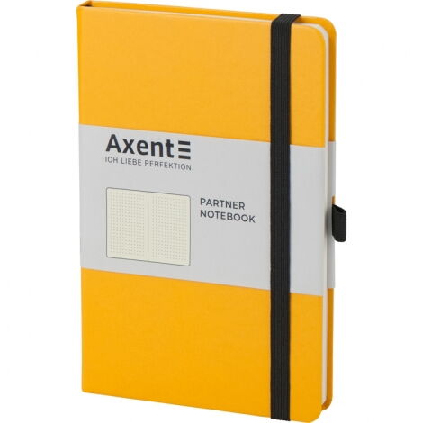 Книга записная Axent Partner 12.5х19.5 см, 96 листов, точка, желтая - №2
