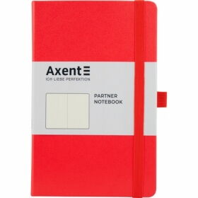 Книга записная Axent Partner 12.5х19.5 см, 96 листов, точка, красная