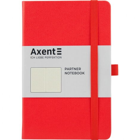 Книга записная Axent Partner 12.5х19.5 см, 96 листов, точка, красная - №1