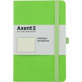 Книга записная Axent Partner 12.5х19.5 см, 96 листов, точка, салатовая