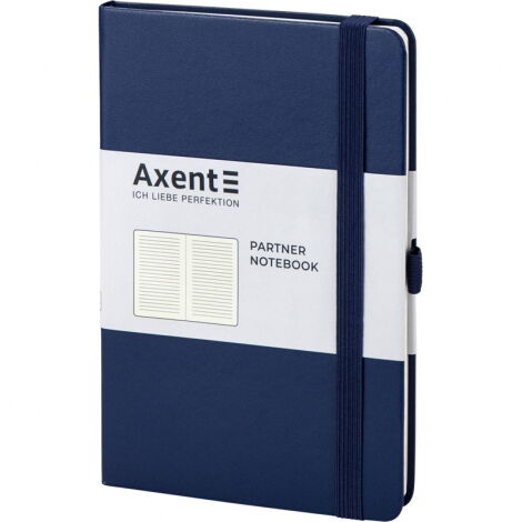 Книга записная Axent Partner 12.5х19.5 см, 96 листов, линия, темно-синяя - №2