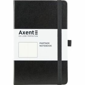 Книга записная Axent Partner 12.5х19.5 см, 96 листов, без линовки, черная