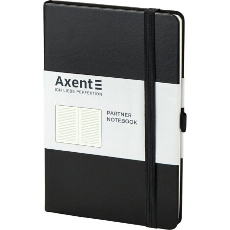 Книга записная Axent Partner 12.5х19.5 см, 96 листов, линия, черная - №2