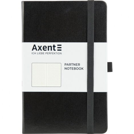 Книга записная Axent Partner 12.5х19.5 см, 96 листов, точка, черная - №1
