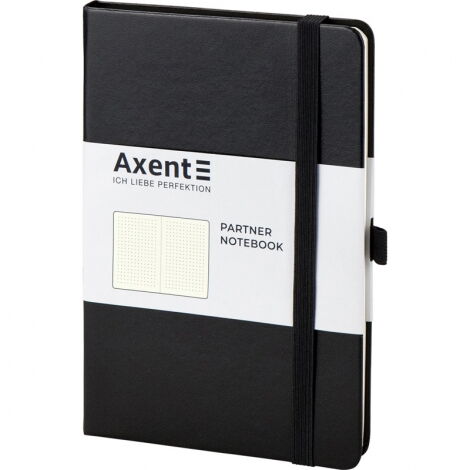 Книга записная Axent Partner 12.5х19.5 см, 96 листов, точка, черная - №2