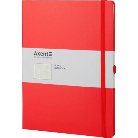 Книга записная Axent Partner Grand 21х29.5 см, 100 листов, клетка, красная - №2