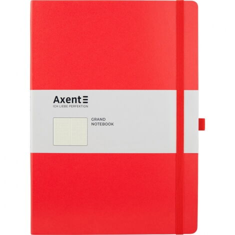 Книга записная Axent Partner Grand 21х29.5 см, 100 листов, точка, красная - №1