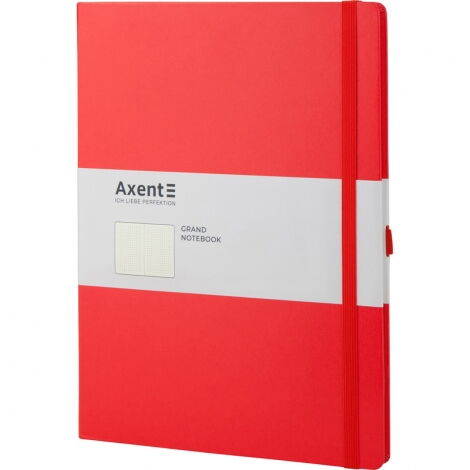 Книга записная Axent Partner Grand 21х29.5 см, 100 листов, точка, красная - №2