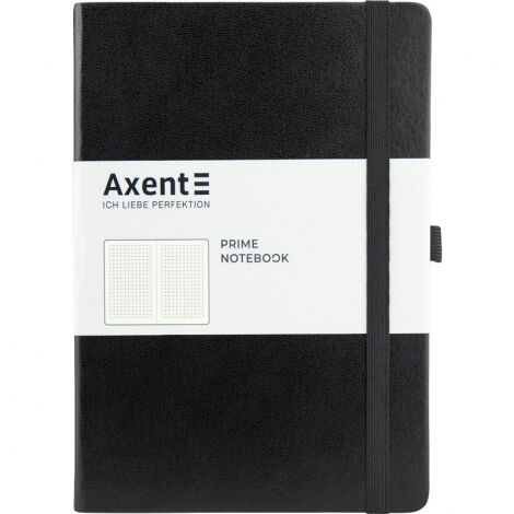Книга записная Axent Partner Prime 14.5х21 см, 96 листов, клетка, черная - №1