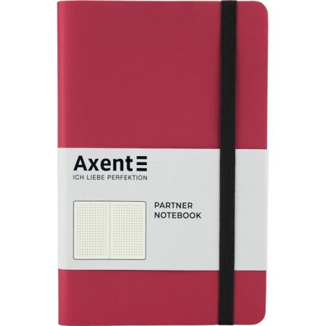 Книга записная Axent Partner Soft  12.5х19.5 см, 96 листов, точка, красная - №1