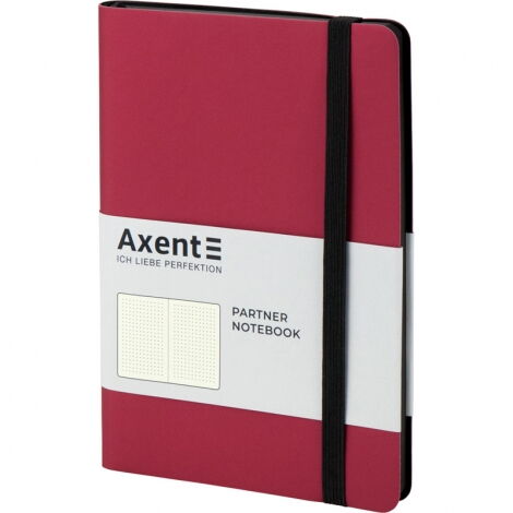 Книга записная Axent Partner Soft  12.5х19.5 см, 96 листов, точка, красная - №2