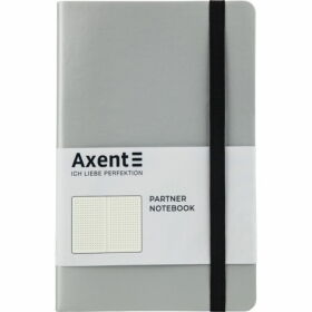 Книга записная Axent Partner Soft 12.5х19.5 см, 96 листов, точка, серебряная