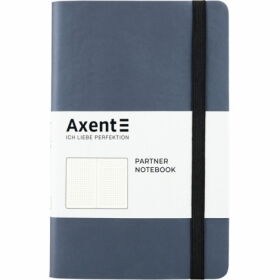 Книга записная Axent Partner Soft 12.5х19.5 см, 96 листов, точка, серебряно-синяя