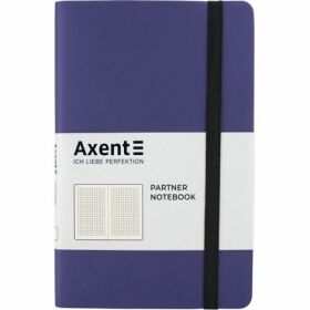 Книга записная Axent Partner Soft 12.5х19.5 см, 96 листов, клетка, синяя