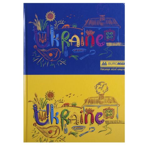 Книга канцелярская Украинская символика, А4, 96 листов, клетка, картонная обложка - №5