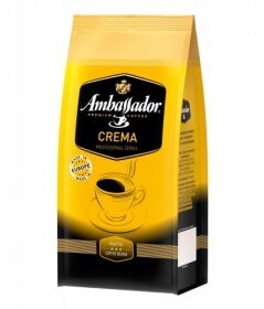 Кава в зернах Ambassador Crema, пакет 1000г*6