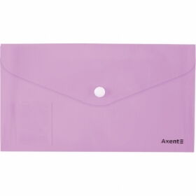 Папка-конверт на кнопке Axent Pastelini DL, 180 мкм, сиреневая