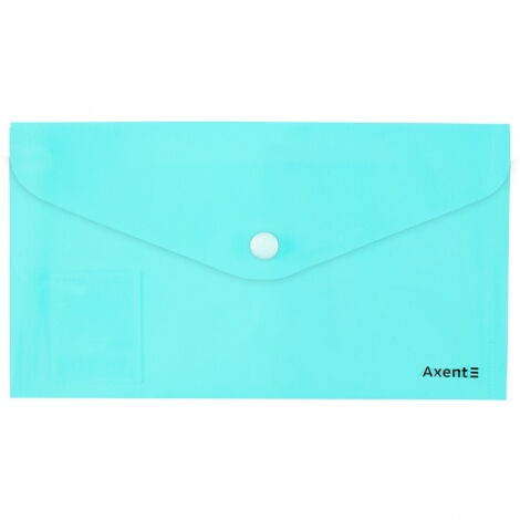 Папка-конверт на кнопке Axent Pastelini DL, 180 мкм, мятная - №1