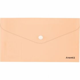 Папка-конверт на кнопке Axent Pastelini DL, 180 мкм, персиковая