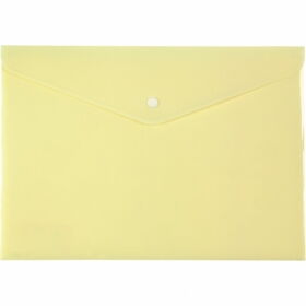 Папка-конверт на кнопке Axent Pastelini А4, 180 мкм, желтая