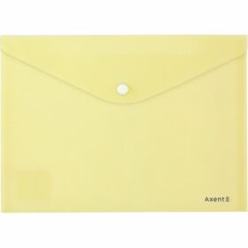 Папка-конверт на кнопке Axent Pastelini А5, 180 мкм, желтая