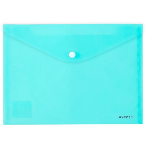 Папка-конверт на кнопке Axent Pastelini А5, 180 мкм, мятная - №1