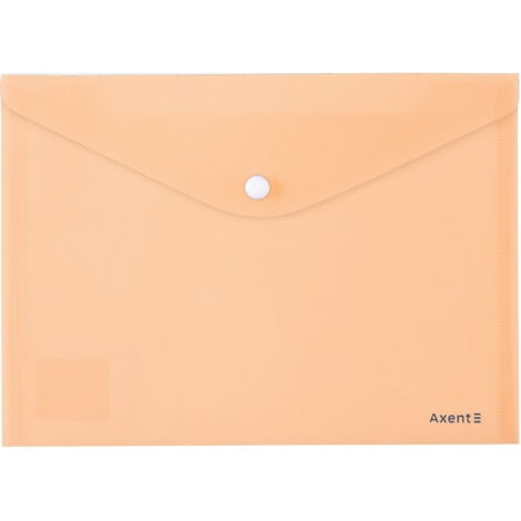 Папка-конверт на кнопке Axent Pastelini А5, 180 мкм, персиковая - №1