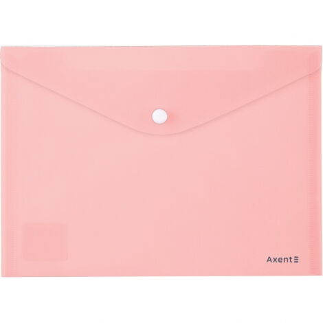 Папка-конверт на кнопке Axent Pastelini А5, 180 мкм, розовая - №1