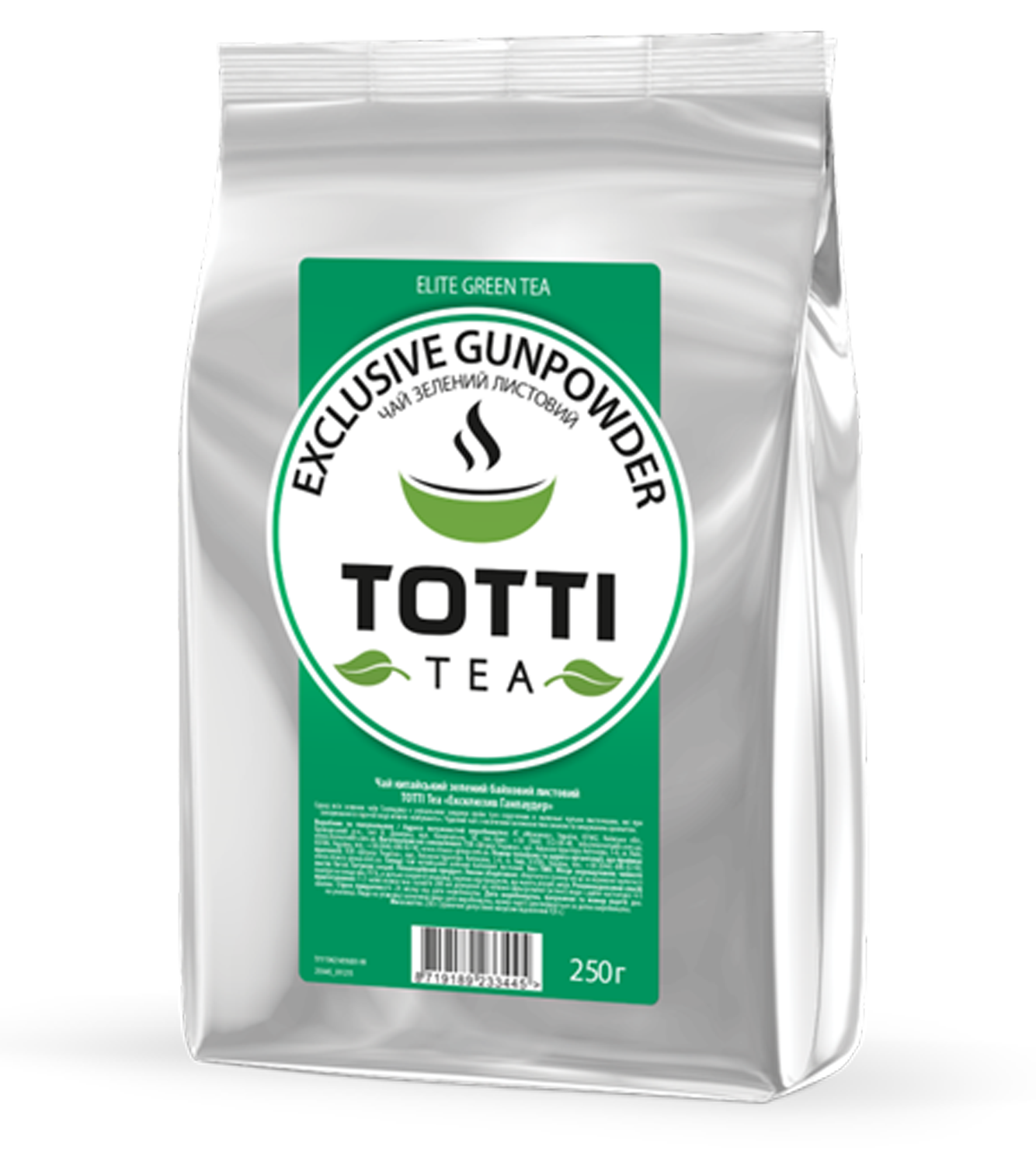 Чай зелений ТОТТІ Tea "Ексклюзив Ганпаудер", листовой, 250г*5