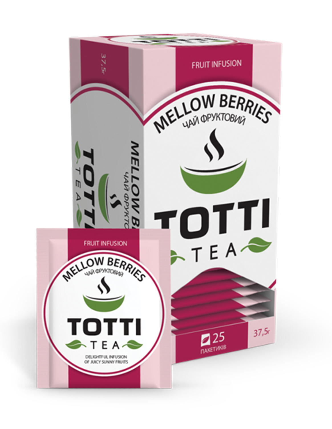 Чай фруктовый TOTTI Tea «Сочные ягоды», пакетированный, 1,5г, 25х32 мм - №1