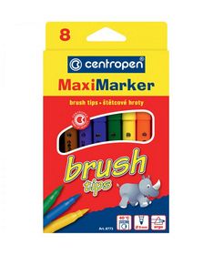 Фломастери Brush 8773, Centropen, 8 кольорів