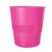 Корзина для бумаг пластиковая Leitz WOW 15 л, розовый металлик - №1